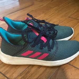 Adidas Navy and Pink Athletic Sneakers